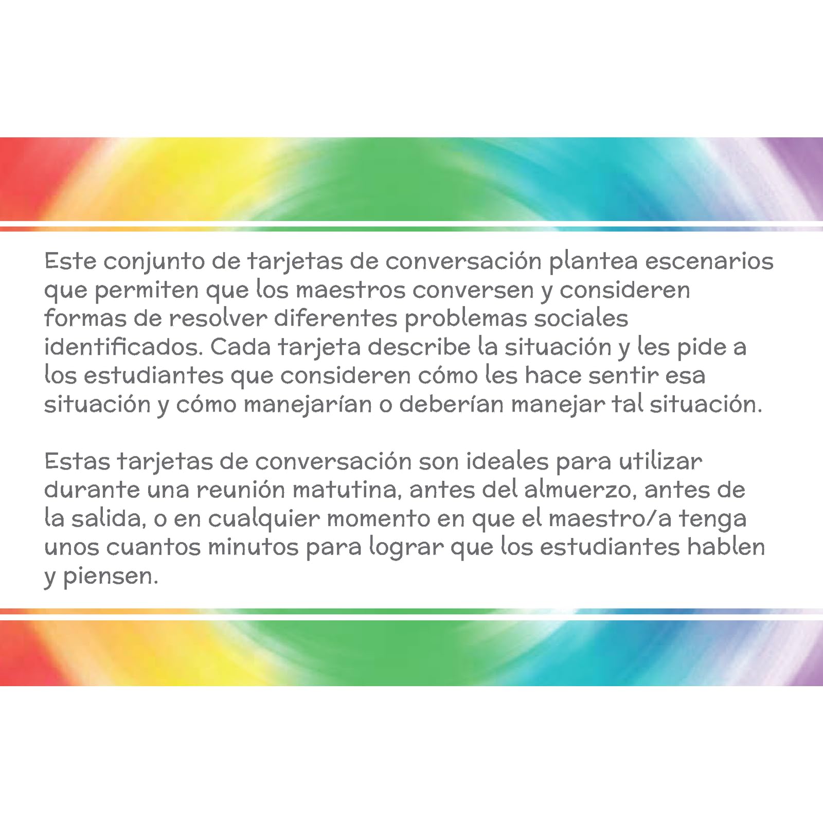 Really Good Stuff Spanish Social Skills Discussion Cards (Tarjetas de conversacion acerca de las habilidades Sociales) - 2 Cards - Image 8