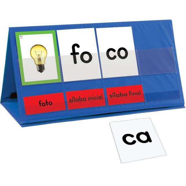 Really Good Stuff Spanish Word Building Desktop Pocket Chart Tent and Cards Kit - 1 kit - Image 3