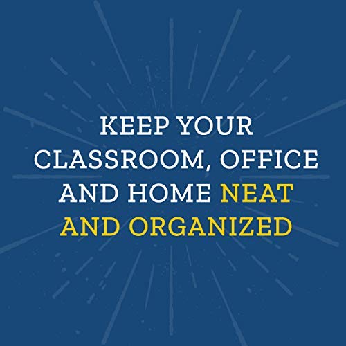 Really Good Stuff Single-Color Picture Book Classroom Library Bins with Dividers, 13.5" x 13.5" x 7.75", 4 Pack, Blue - Image 6