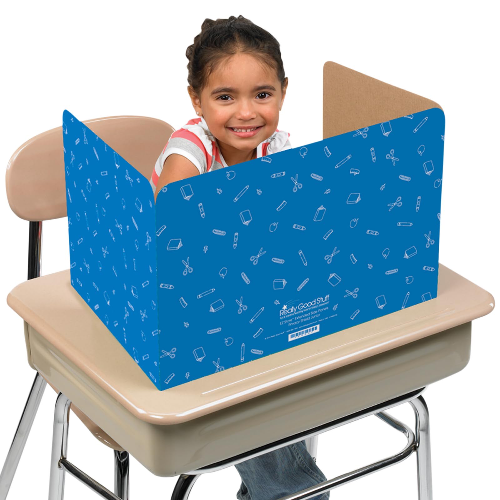 Really Good Stuff Standard Privacy Shields Set of 12, Blue - Enhance Focus and Create a Distraction-Free Learning Environment - Durable and Easy to Store - Desk Dividers for The Classroom - Image 3