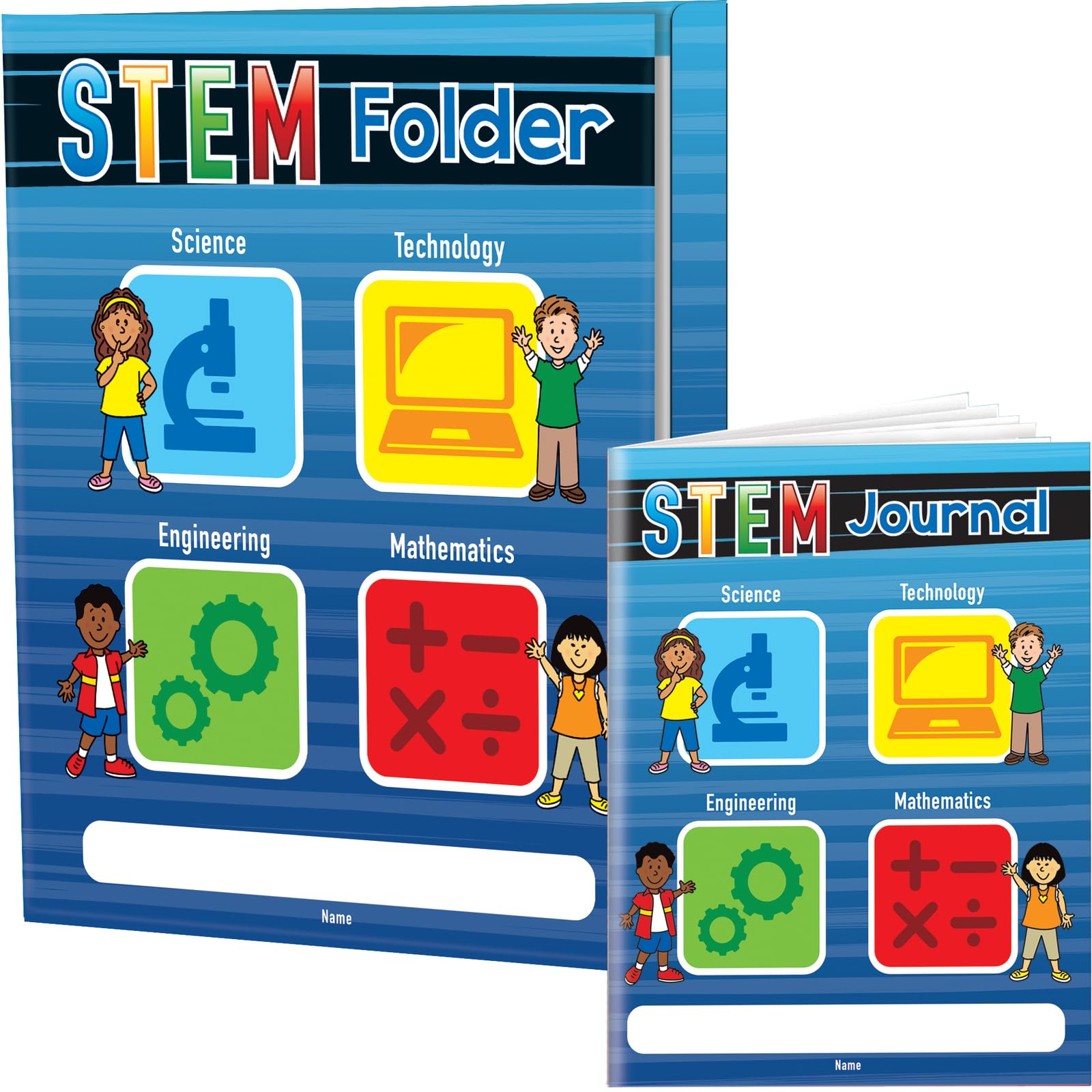 Really Good Stuff STEM Journals and Folders Kit - 12 folders, 12 journals