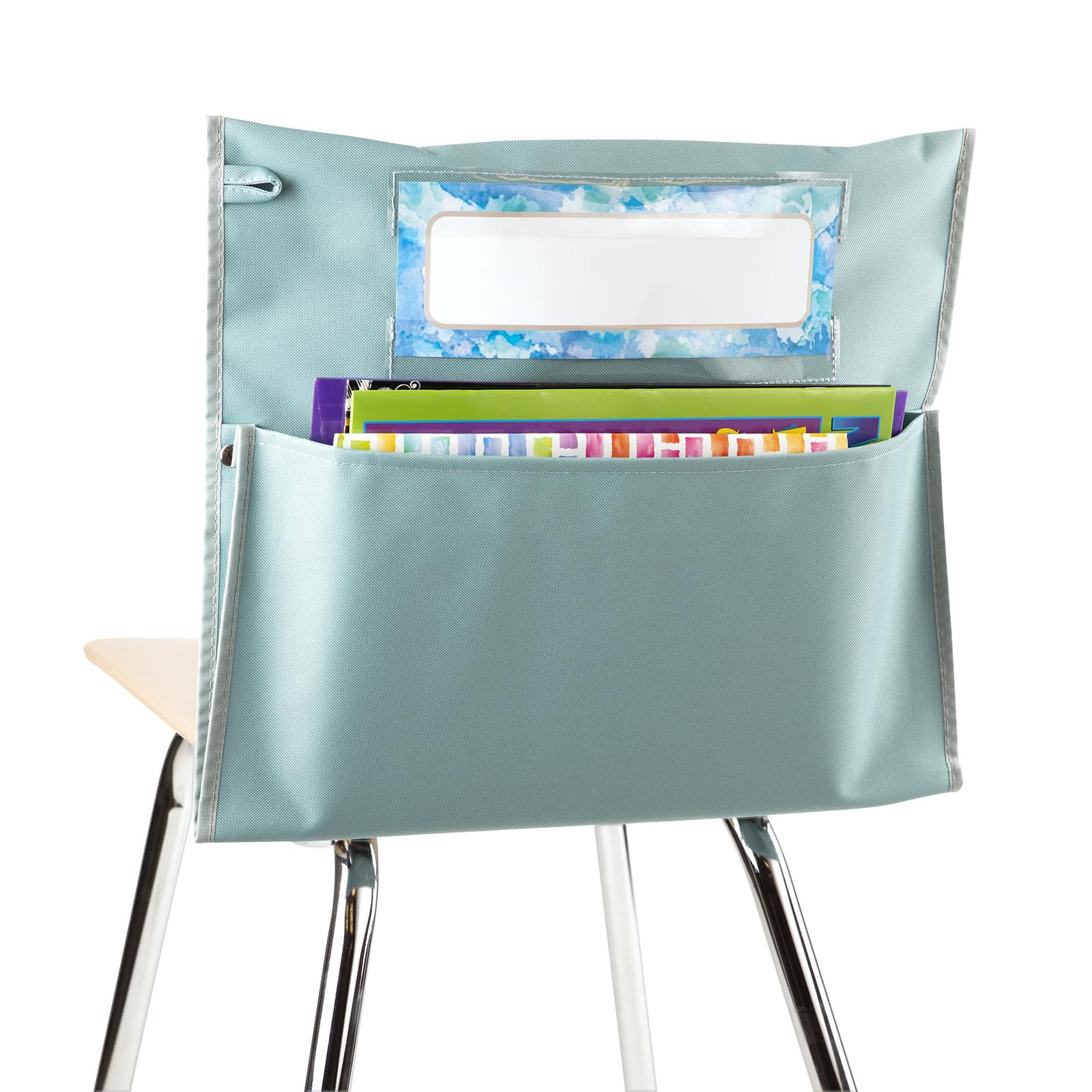 Really Good Stuff Store More Chair Pocket, Single, Water, Chairback Buddy, Classroom Chair and Seat Storage Organizer, for Students and Classroom Organization - Image 4