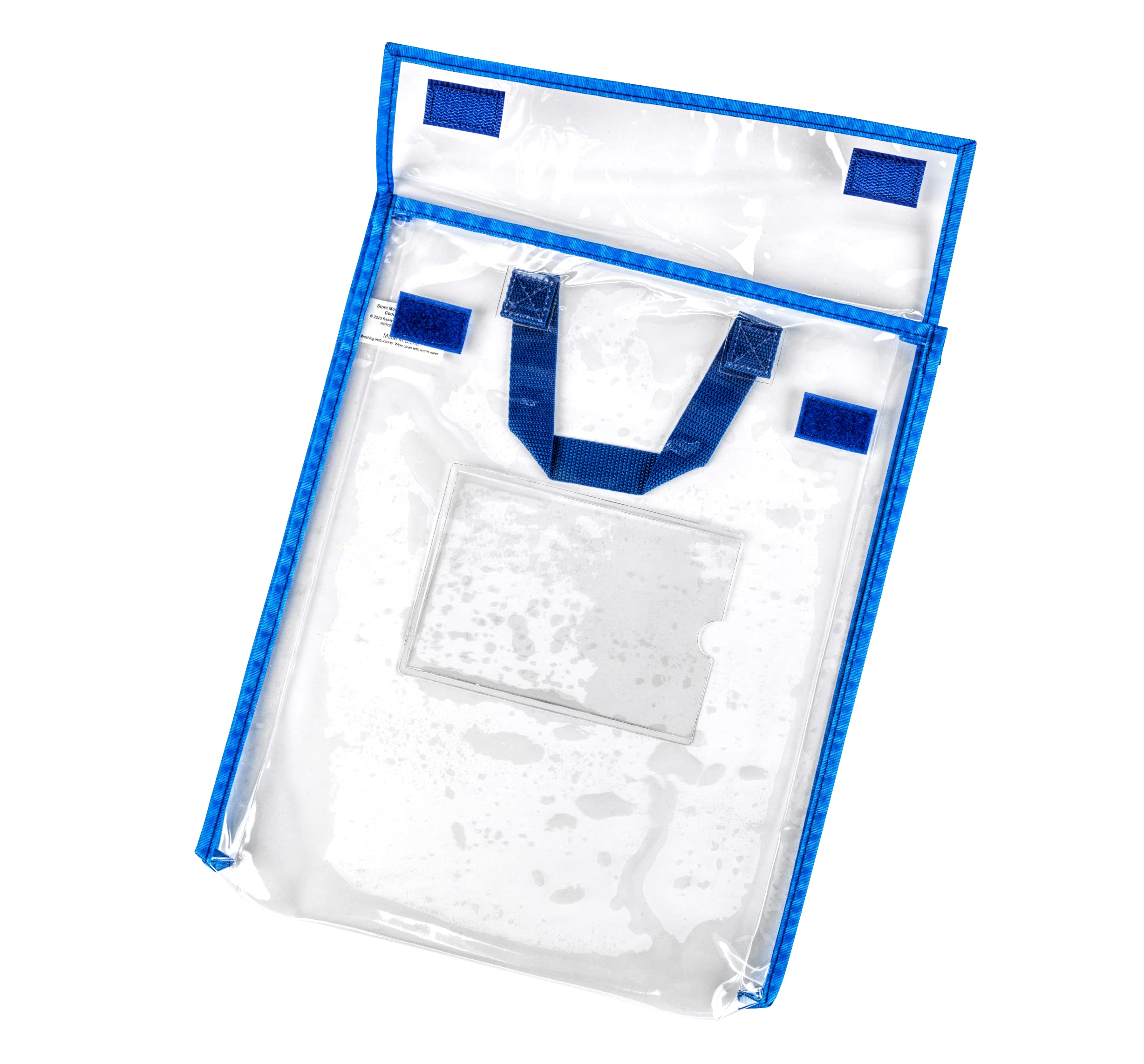 Really Good Stuff Store More Large Book Pouches, 36 Pack, Clear, Stitched-On Handle, Clear Name Tag Pocket, Durable Fabric, Water Resistant, Send Home Books and Homework - Image 3
