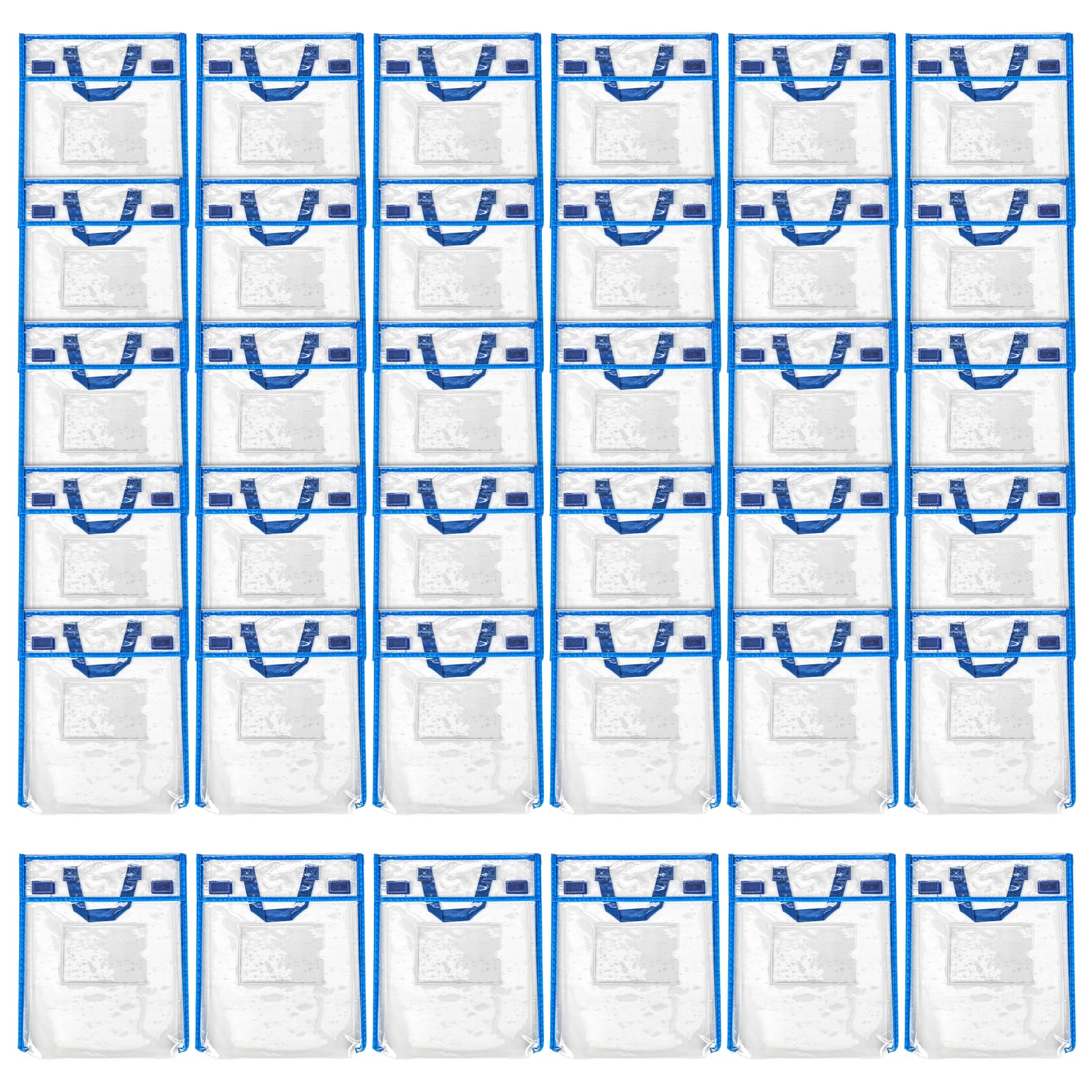 Really Good Stuff Store More Large Book Pouches, 36 Pack, Clear, Stitched-On Handle, Clear Name Tag Pocket, Durable Fabric, Water Resistant, Send Home Books and Homework - Image 7