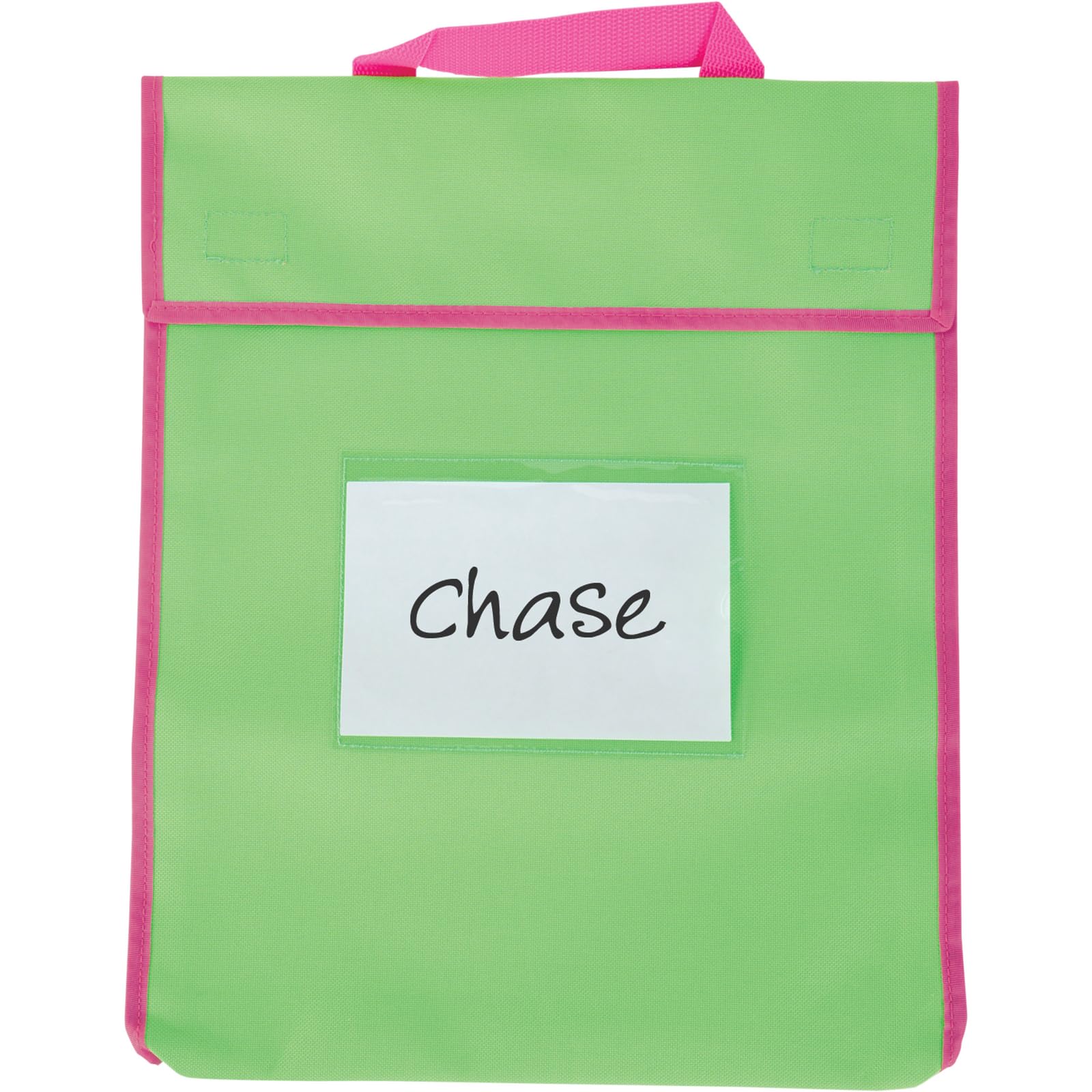Really Good Stuff Store More Large Book Pouches, 36 Pack, Neon, Stitched-On Handle, Clear Name Tag Pocket, Durable Fabric, Water Resistant, Send Home Books and Homework - Image 4