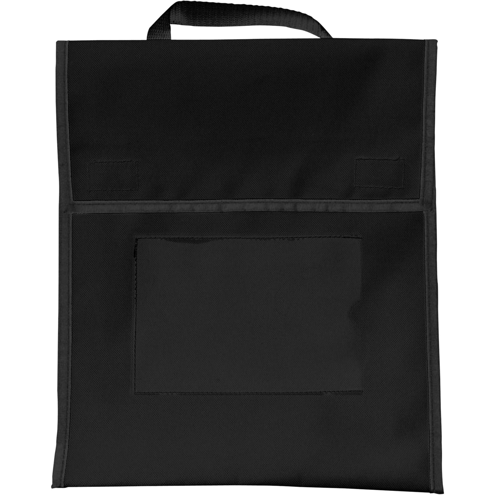 Really Good Stuff Store More Medium Book Pouches, 12 Pack, Black, Stitched-On Handle, Clear Name Tag Pocket, Durable Fabric, Water Resistant, Send Home Books and Homework - Image 4