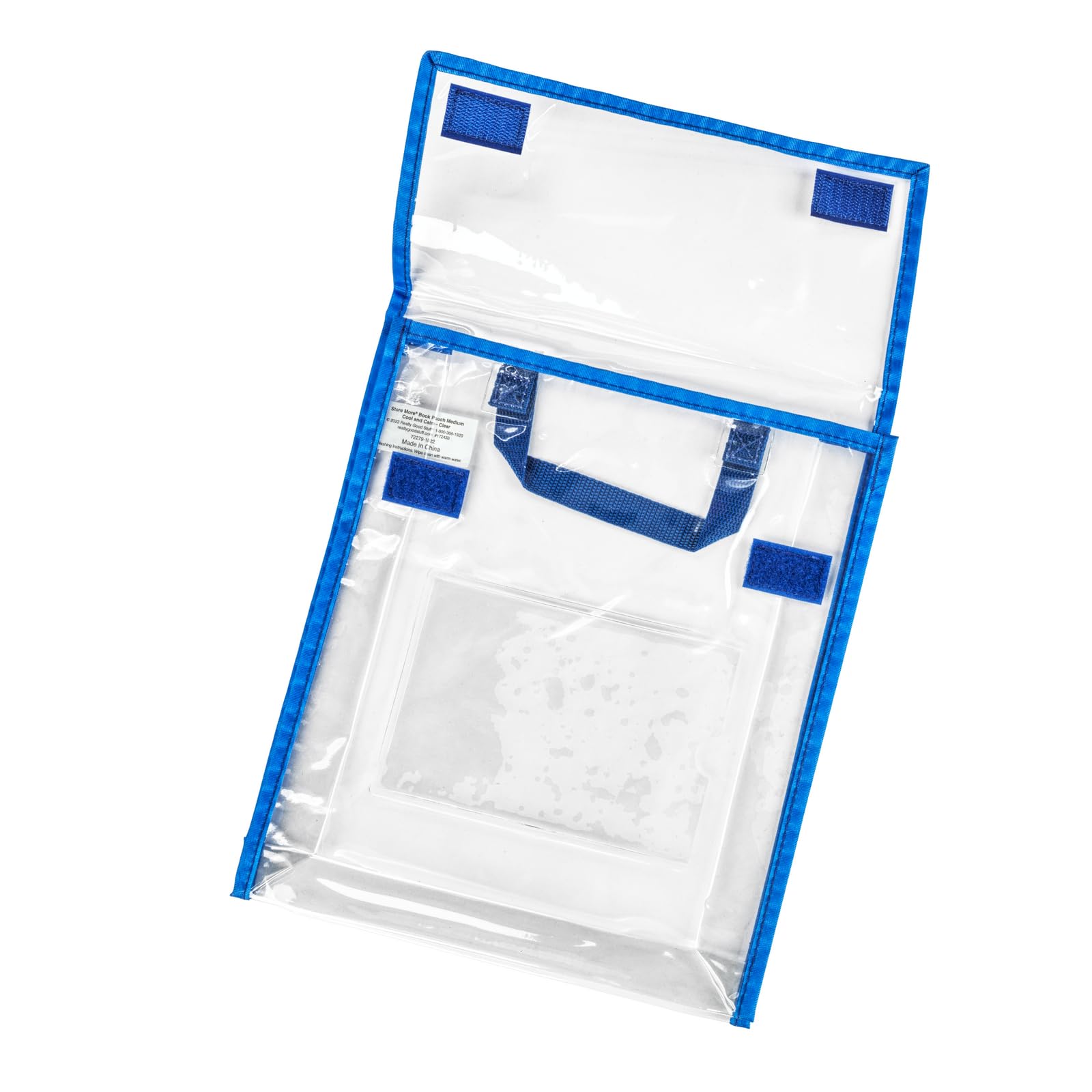 Really Good Stuff Store More Medium Book Pouches, 36 Pack, Clear, Stitched-On Handle, Clear Name Tag Pocket, Durable Fabric, Water Resistant, Send Home Books and Homework - Image 4