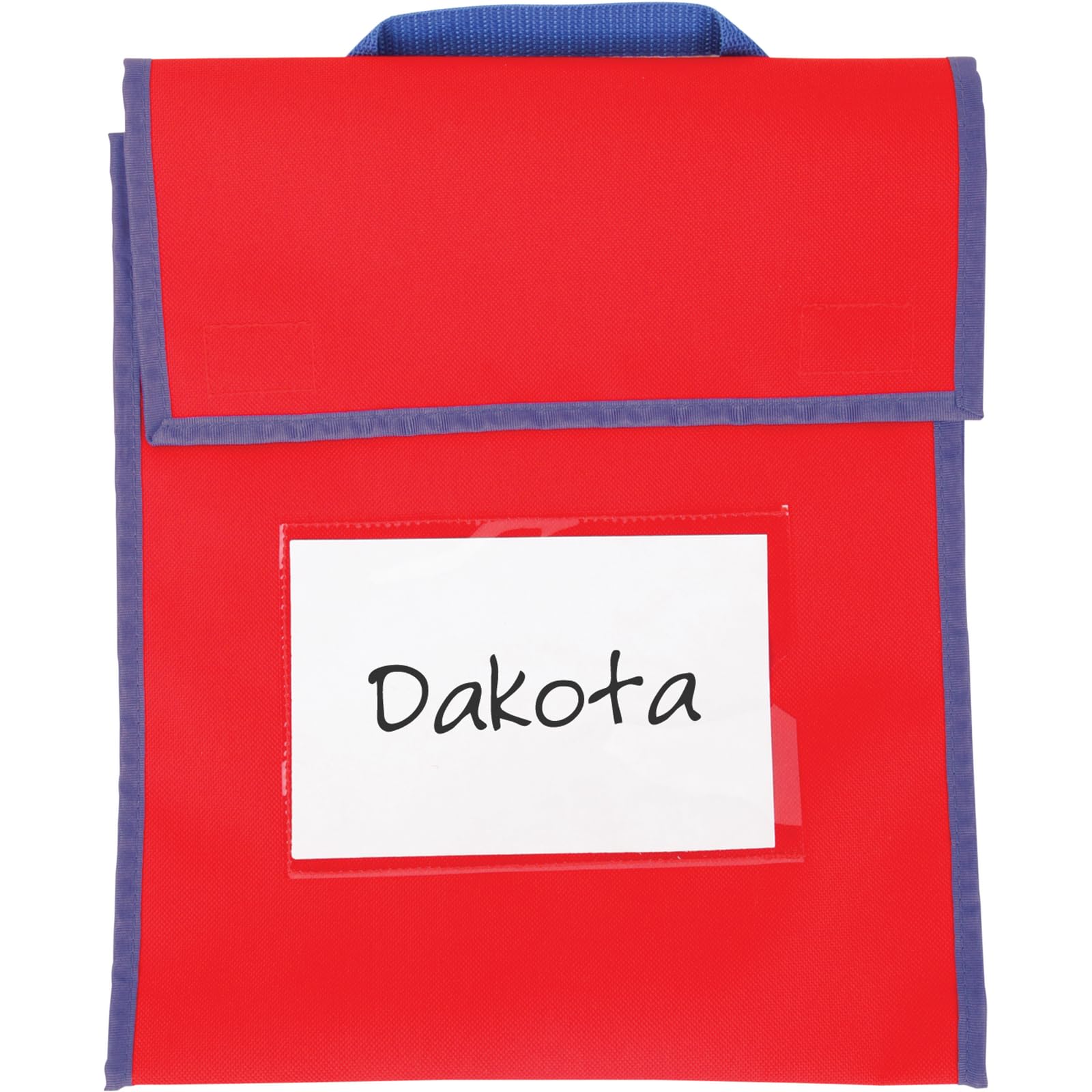 Really Good Stuff Store More Medium Book Pouches, 36 Pack, Primary Colors, Stitched-On Handle, Clear Name Tag Pocket, Durable Fabric, Water Resistant, Send Home Books and Homework - Image 3