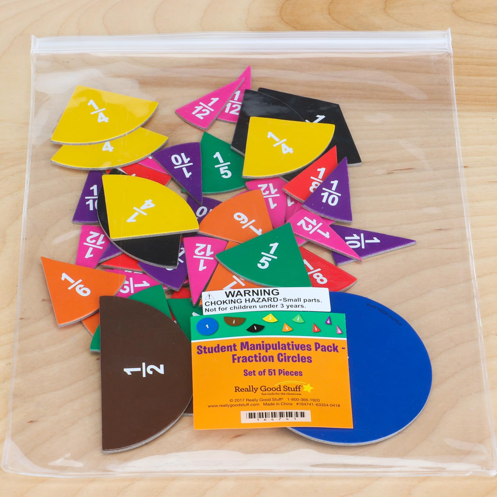 Really Good Stuff Student Manipulatives Pack - Fraction Circles