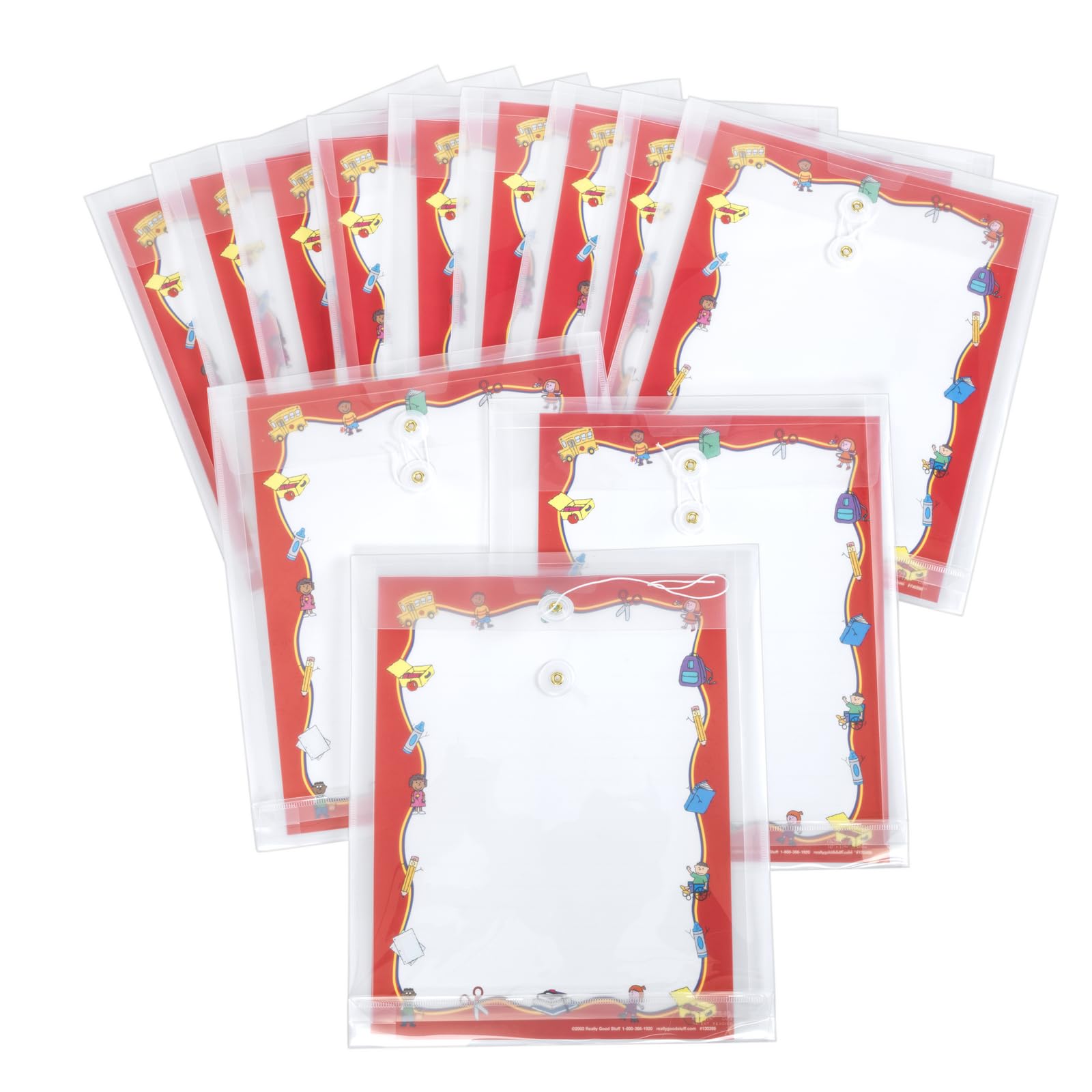Really Good Stuff Student Take-Home Envelopes - 12 Plastic envelopes. - Image 4