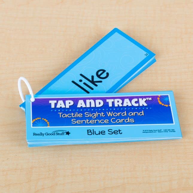 Really Good Stuff Tap and Track Tactile Sight Words and Sentence Cards - 100 Cards, Ages 5-7, Kindergarten and Up, Phonics Activity, Reading Game, Flash Cards, Learning - Image 3