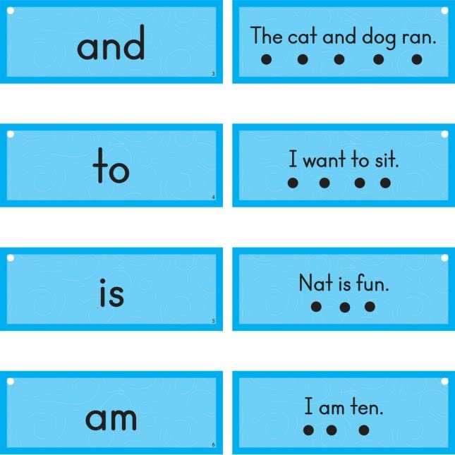 Really Good Stuff Tap and Track Tactile Sight Words and Sentence Cards - 100 Cards, Ages 5-7, Kindergarten and Up, Phonics Activity, Reading Game, Flash Cards, Learning - Image 4