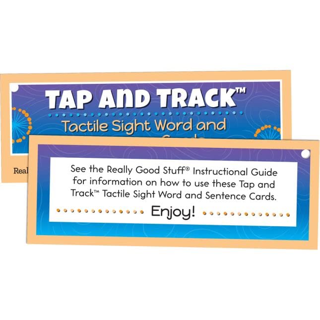 Really Good Stuff Tap and Track Tactile Sight Words and Sentence Cards - 100 Cards, Ages 5-7, Kindergarten and Up, Phonics Activity, Reading Game, Flash Cards, Learning - Image 8