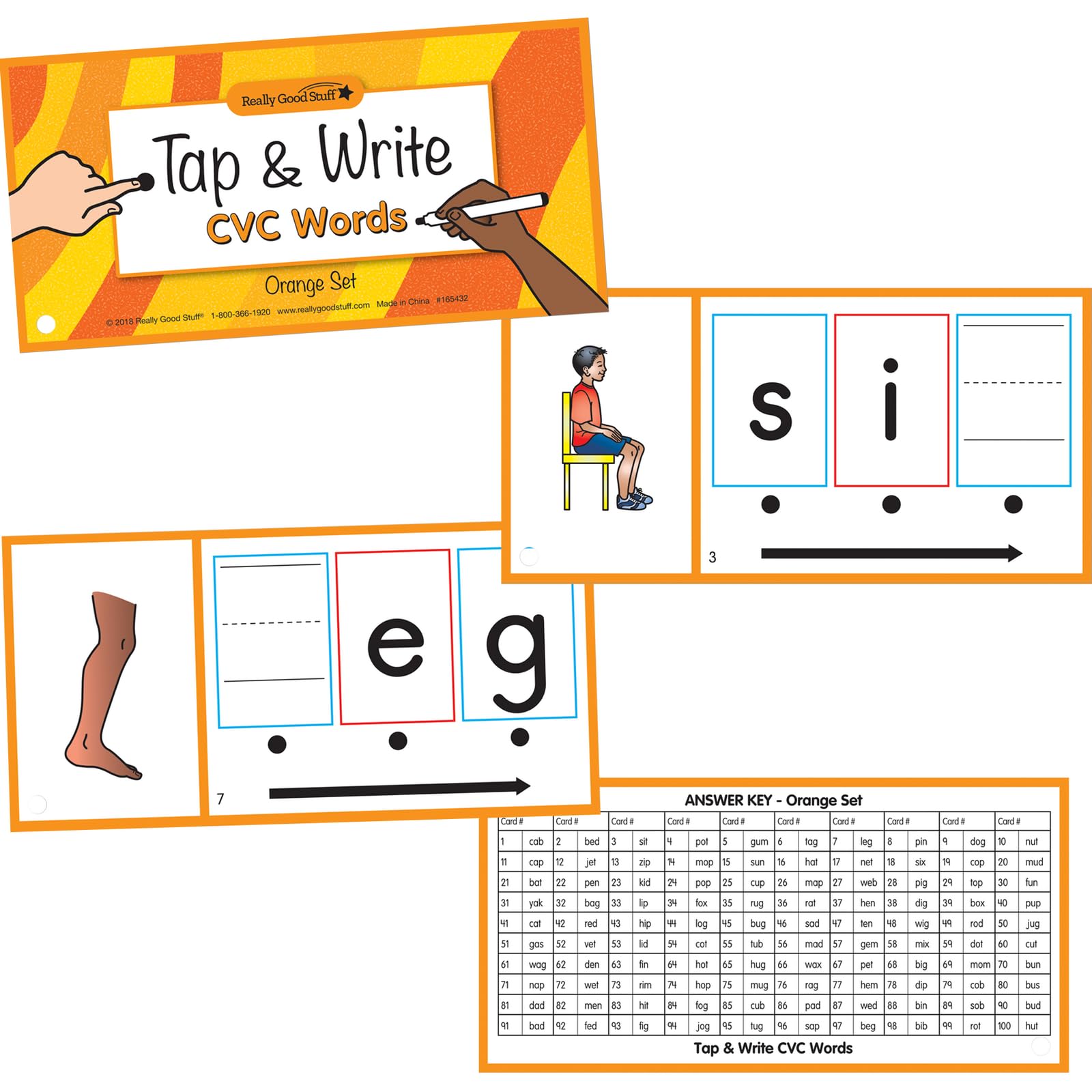 Really Good Stuff Tap and Write CVC Words - 120 Cards - Image 5