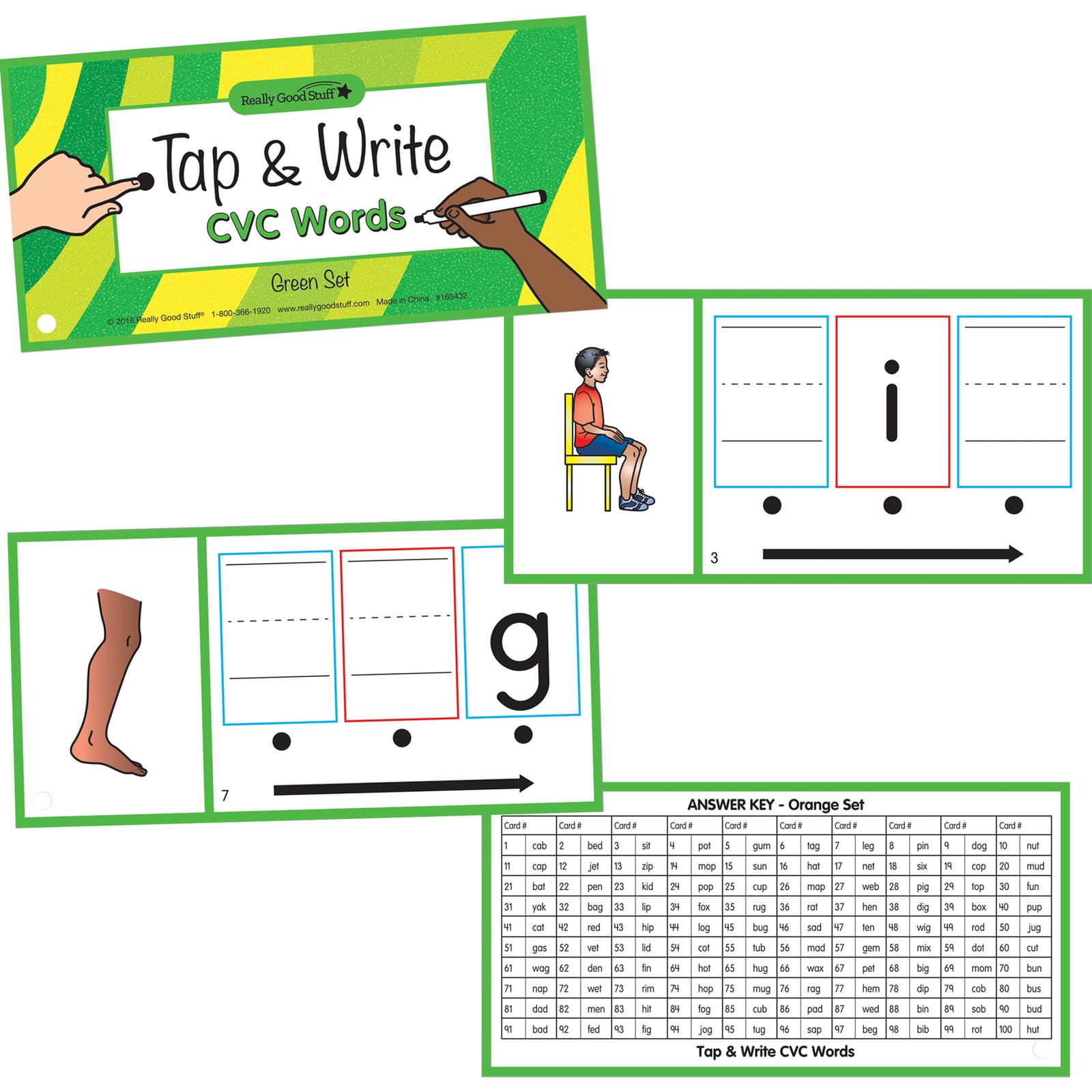 Really Good Stuff Tap and Write CVC Words - 120 Cards - Image 6