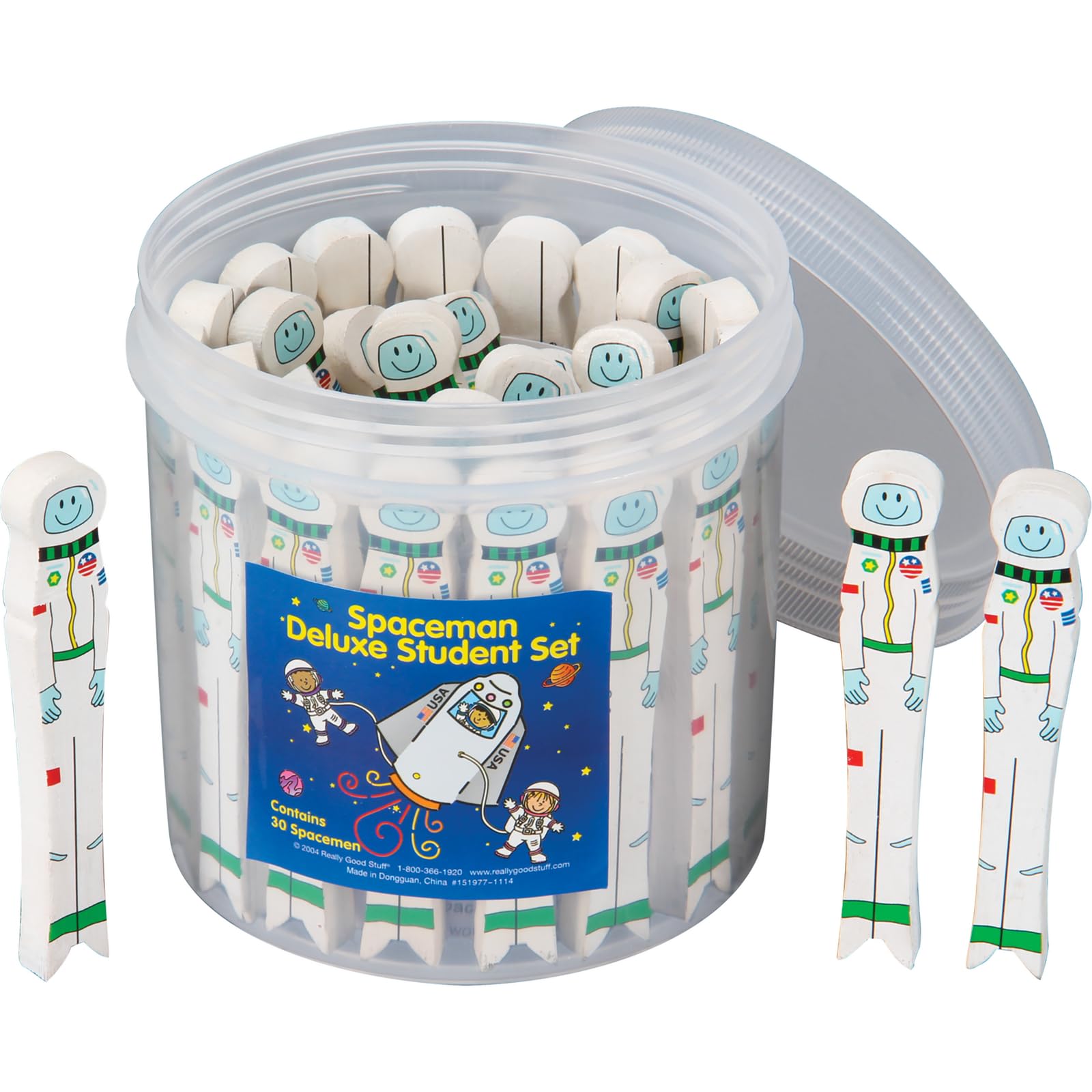 Really Good Stuff Teacher & Student Spaceman Kit – 30 Student Size, 1 Teacher Size With Reusable Storage Container | Writing Spacers For Kids, Learning Tool, Finger Spacing, Classroom Must Haves - Image 7