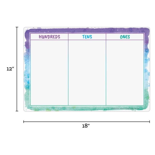 Really Good Stuff Ten-Frames and Place Value Dry-Erase Practice Mats - Set of 6 - Image 5