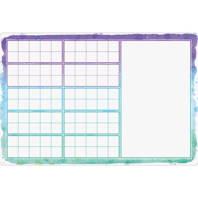 Really Good Stuff Ten-Frames and Place Value Dry-Erase Practice Mats - Set of 6 - Image 6