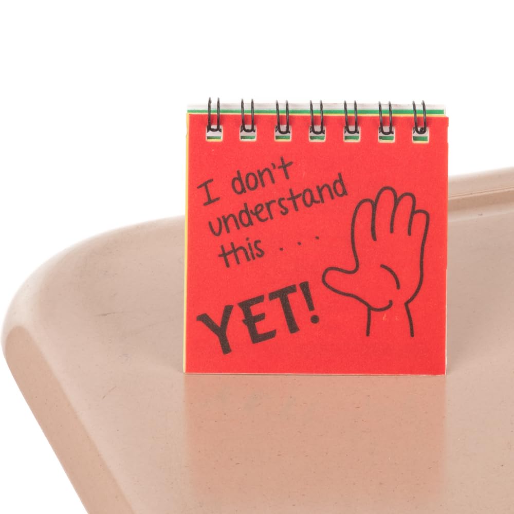 Really Good Stuff The Power of Yet! Self-Assessment Mini Flip Chart, Set of 12 – Self-Assessment Cards for Students in Grades K-5, Promote a Growth Mindset with Motivational Messages