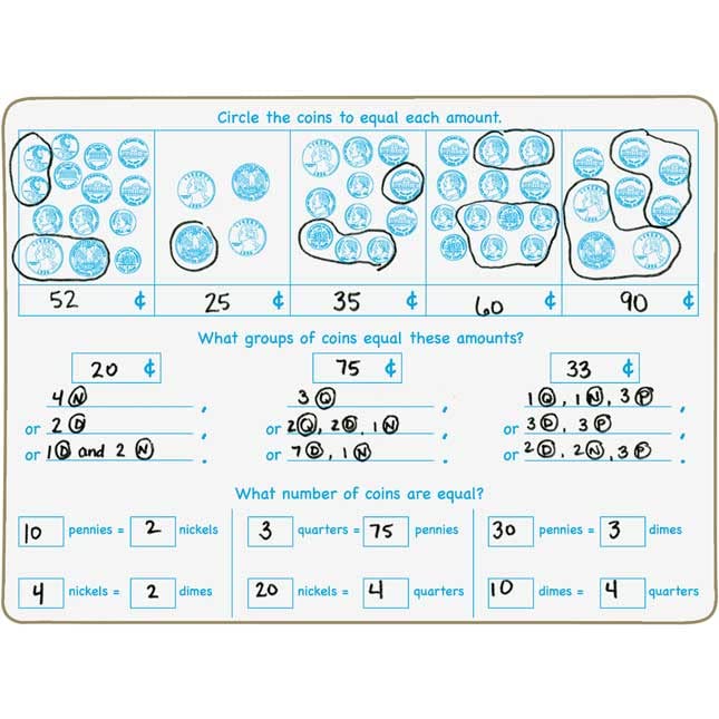 Really Good Stuff Time and Money Two-Sided Dry Erase Board Set - Image 3