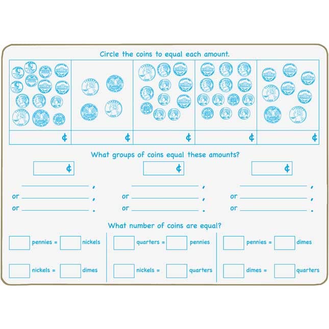 Really Good Stuff Time and Money Two-Sided Dry Erase Board Set - Image 4