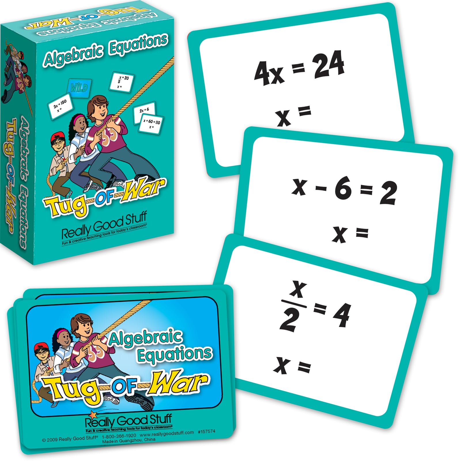 Really Good Stuff Tug of War Intermediate Math Card Set - 5 Card Set - Image 4