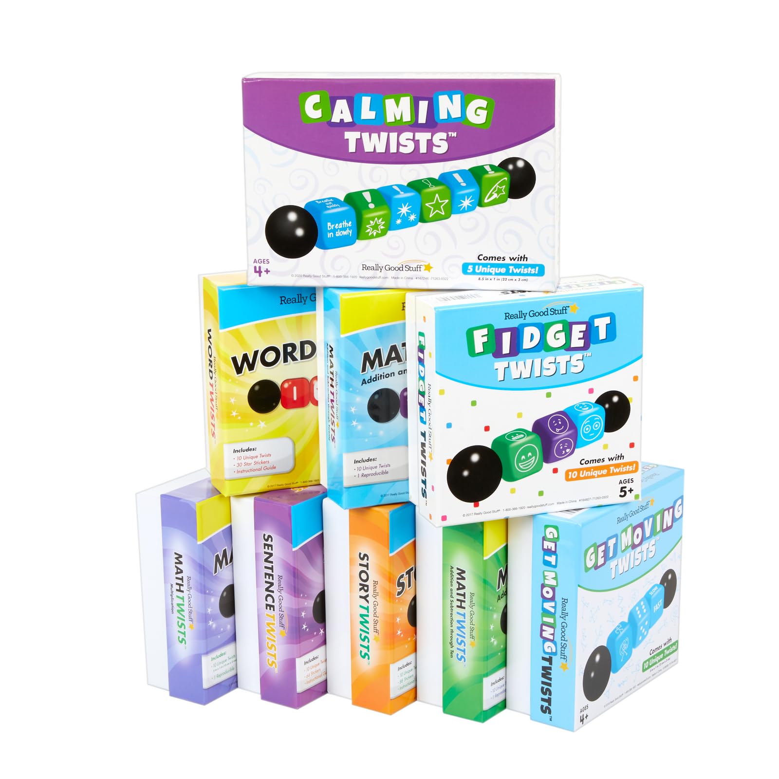 Really Good Stuff Twists Complete Classroom Set: Reading, Math, & SEL - Set of 9