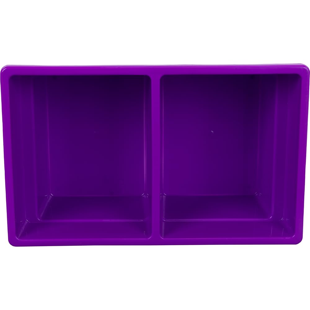 Really Good Stuff Two-Compartment All-Purpose Bins - Set of 12 - Single Colors Purple - Image 3