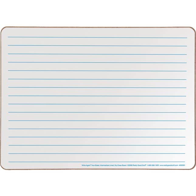 Really Good Stuff Two-Sided Intermediate Lined Write Again Dry Erase Boards - Image 4