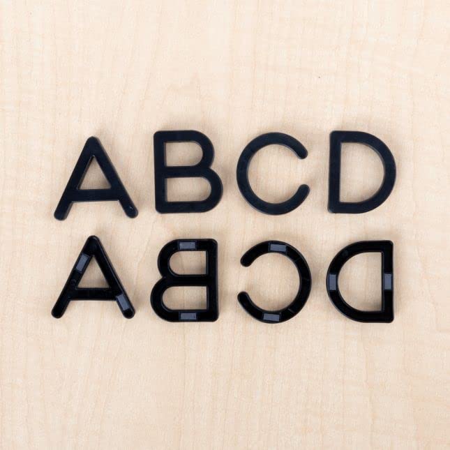 Really Good Stuff Uppercase Magnetic Black Plastic Letters - Set of 57 - Learn Reading & Writing - Image 3