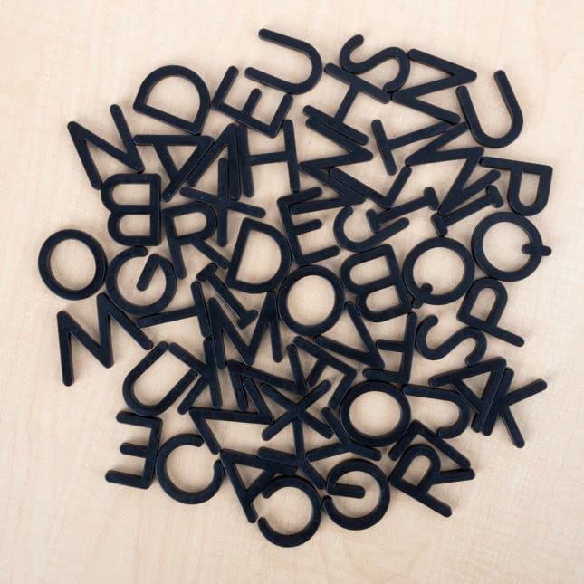 Really Good Stuff Uppercase Magnetic Black Plastic Letters - Set of 57 - Learn Reading & Writing - Image 7
