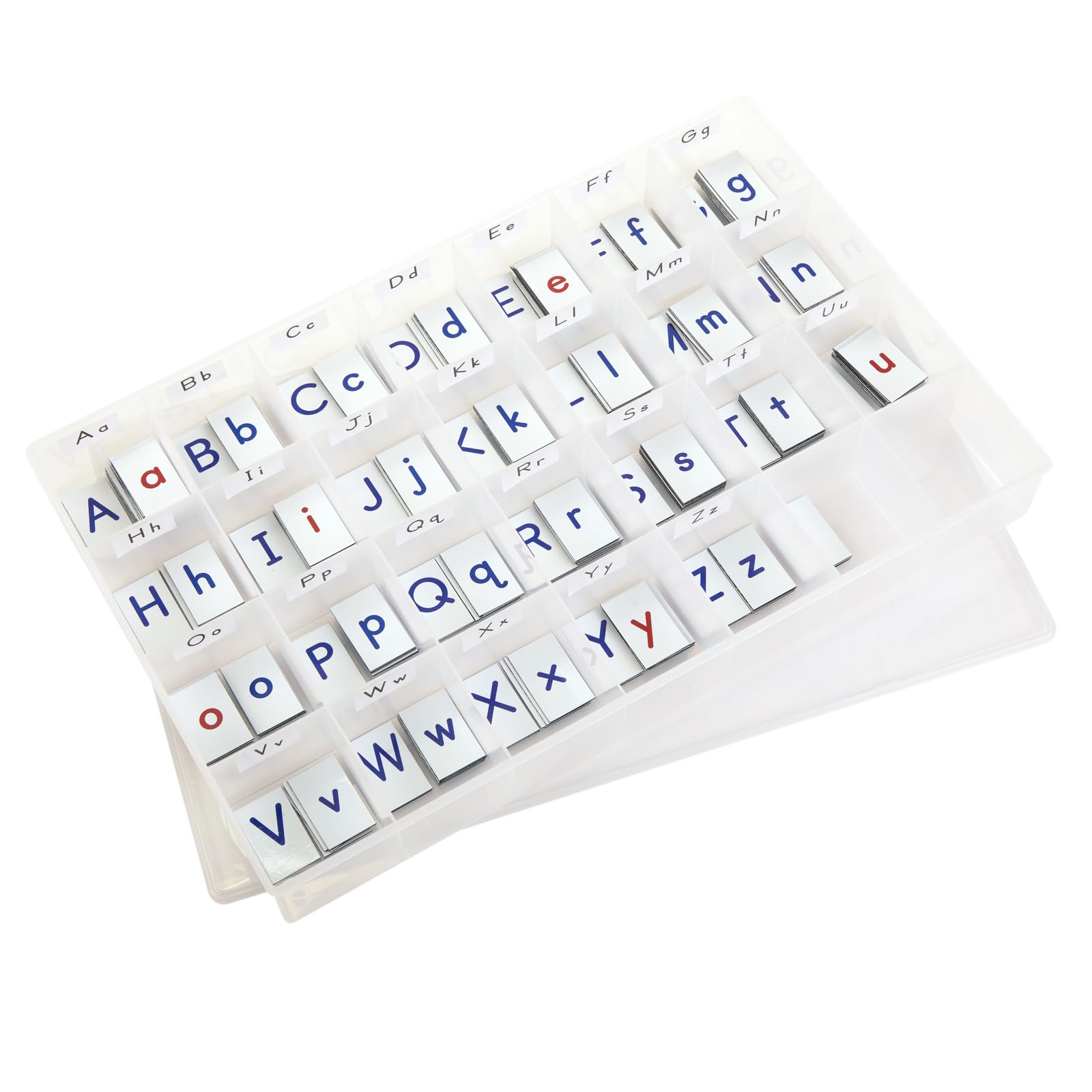 Really Good Stuff Vinyl Magnetic Letters with Alphabet Storage Case – Make Spelling, Phonics, Vocabulary Fun & Interactive – With Lowercase and Uppercase Letters, 28-Compartment Case, Letter Stickers