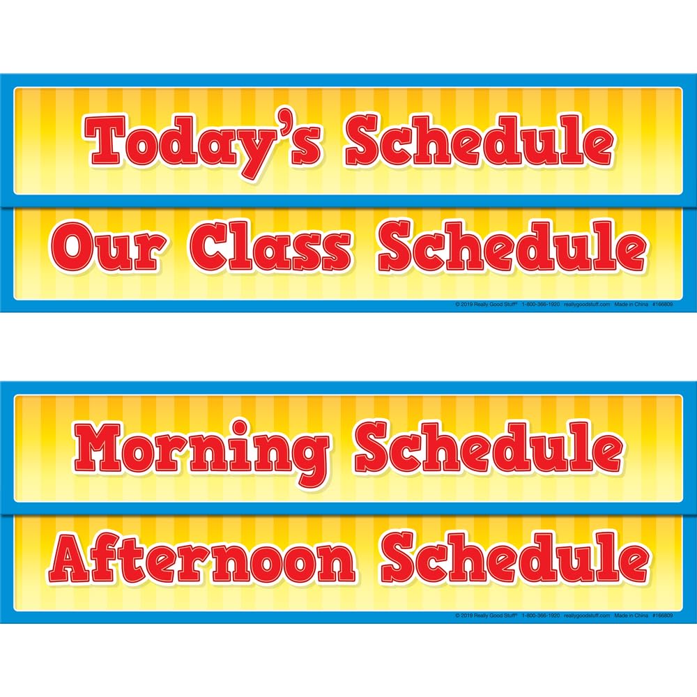 Really Good Stuff Whole-Class Visual Schedule Cards For Pocket Charts - Set of 27 Cards | Classroom Essentials and Must Haves, Teachers Supplies | For Preschool & Elementary - Image 3