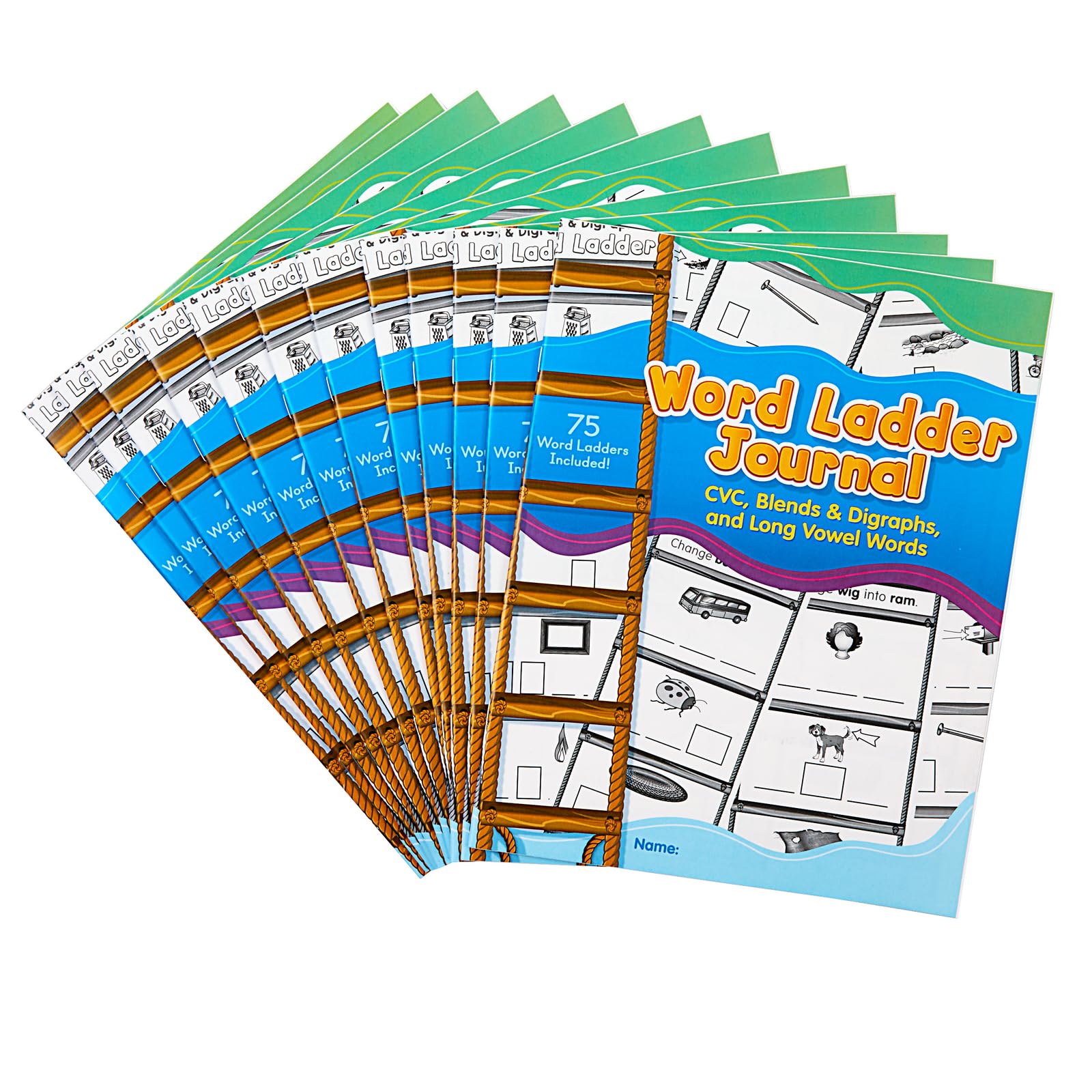 Really Good Stuff Word Ladder Journals - Set of 12 - Image 3