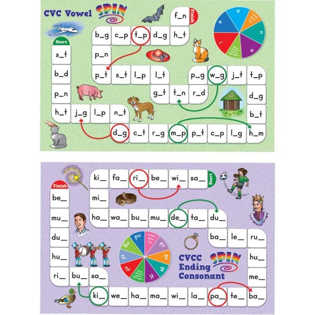 Short Vowel Pattern Word Building Board Games - 1 Game - Image 4