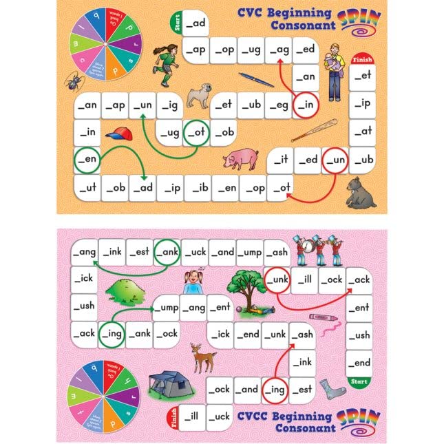 Short Vowel Pattern Word Building Board Games - 1 Game - Image 5