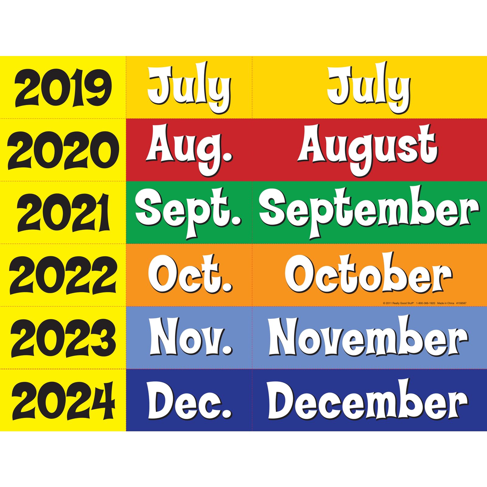 Space-Saver Calendar Pocket Chart™ - 1 Pocket Chart, 64 Cards - Image 4
