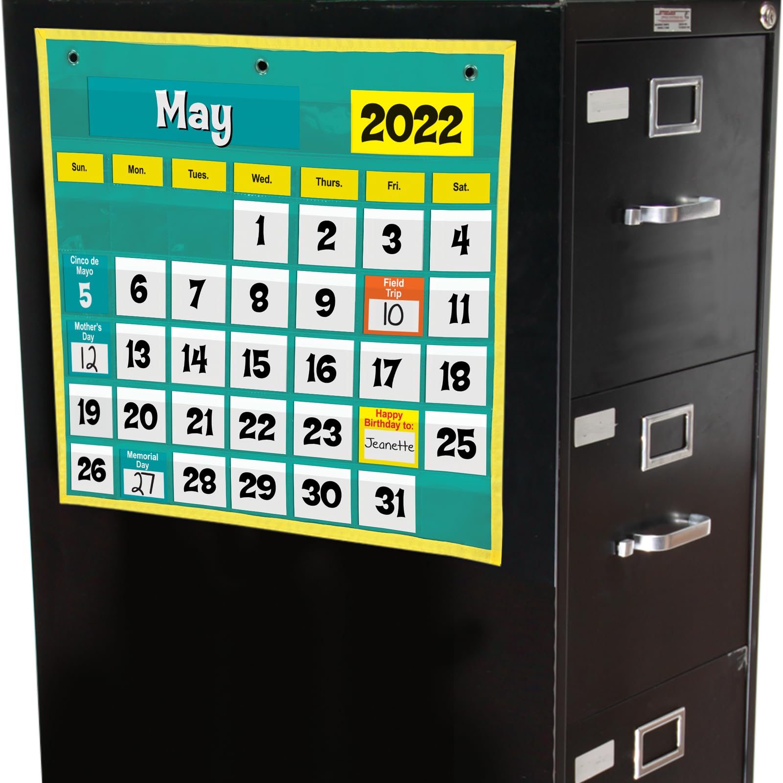 Space-Saver Calendar Pocket Chart™ - 1 Pocket Chart, 64 Cards - Image 6
