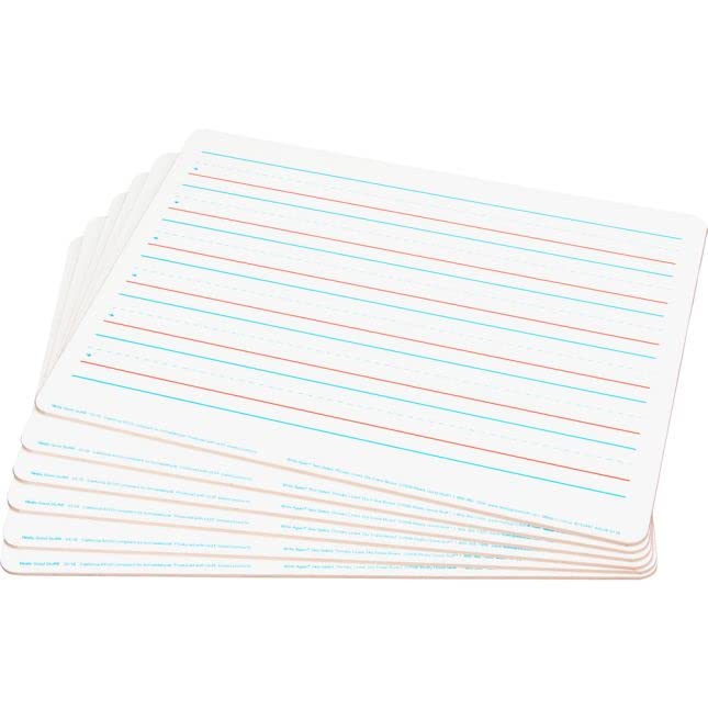 Two-Sided Primary Lined Dry Erase Boards - Non-Magnetic - 6 Boards - Image 3