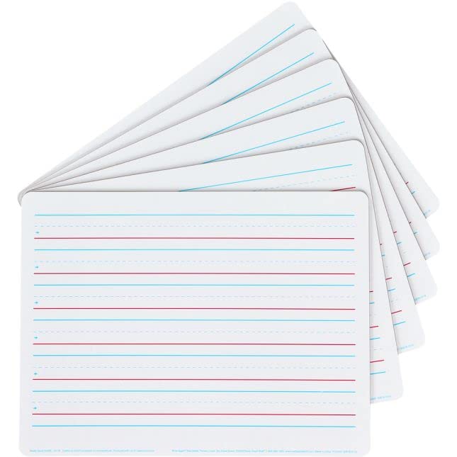 Two-Sided Primary Lined Dry Erase Boards - Non-Magnetic - 6 Boards - Image 5